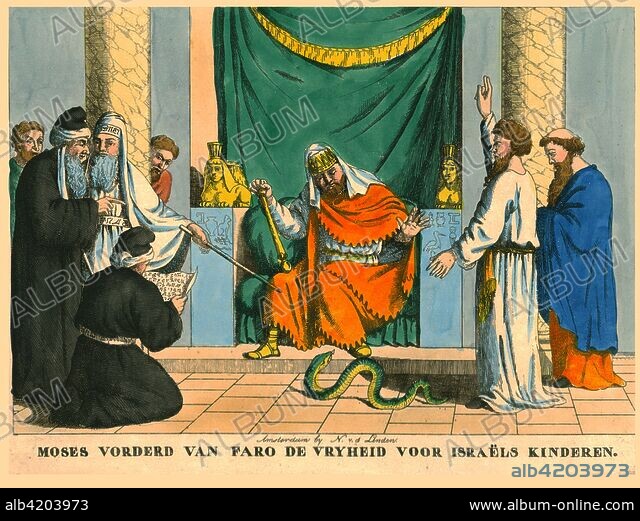 Moses before Pharaoh. Creator: N v d Linden. - Album alb4203973