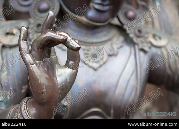 Karana mudra hand position expresses a very powerful energy with which negative energy is expelled. This hand gesture is also called warding off the evil. You can sense a very determined, focused energy just by looking at this hand gesture.