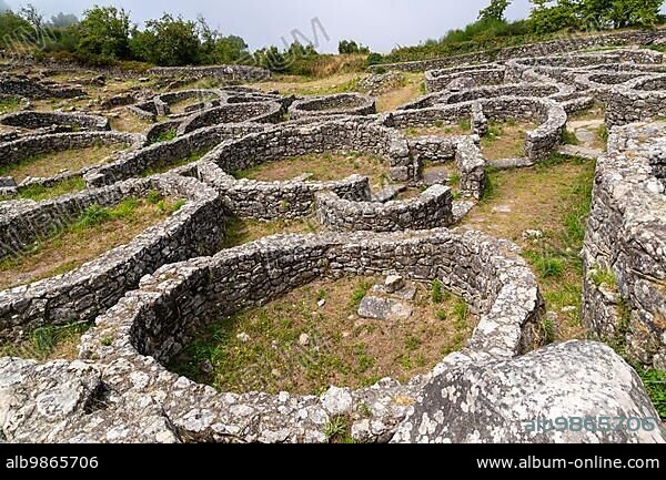 Archaeological site of Castro de Santa Trega, Castro Culture settlement, A Guarda, Pontevedra Province, Galicia, Spain, Europe.