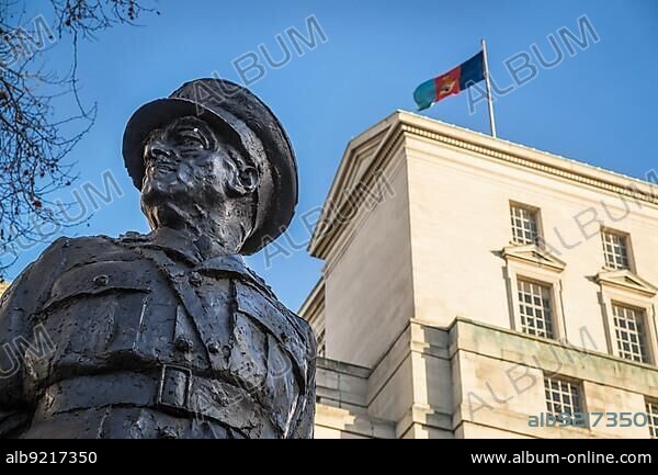 Statue of Field Marshal the Viscount Alan Brooke in London.