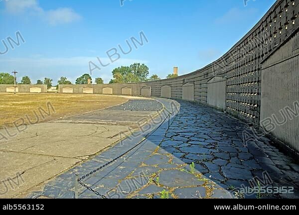 Roll call square, memorial, concentration camp, Sachsenhausen concentration camp, Sachsenhausen, Oranienburg, Brandenburg, Germany, Europe.