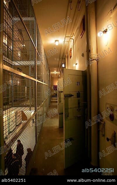 Cell floor in a prison building of the Ministry for public security (MfS, state security service) Dresden, Saxonia, Germany.