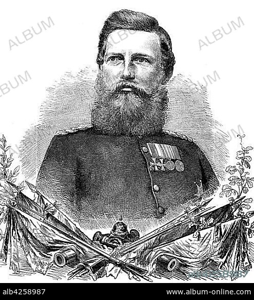 Frederick III. in German, Friedrich, 18 October 1831, 15 June 1888, was German Emperor and King of Germany, in the Franco-Prussian War he Prussian general, woodcut from the 19th. century, Germany, Europe.