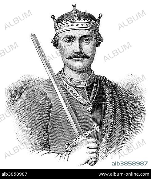 Portrait of William I, ca. 1028 - 1087, known as William the Conqueror, the first Norman King of England.