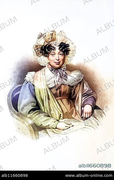 Princess Sophie Therese Johanna von der Leyen, née Countess von Schönborn-Buchheim (1798-1876), Historical, digitally restored reproduction from a 19th century original, Record date not stated.
