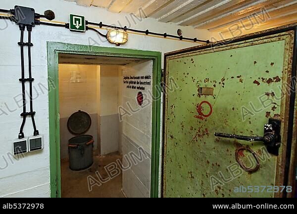 Gas lock of a bunker from the second World War, Atlantic Wall 1942, Bunker Museum Zoutelande, Walcheren, Zeeland, Netherlands, Benelux, Europe.