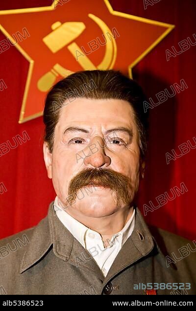 Josef Stalin as a wax figure Wax museum of Prague Czechia.