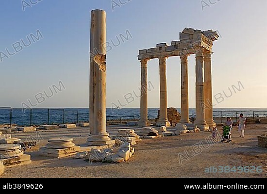 Temple of Apollo, ancient city of Side, Pamphylia, Antalya Province, Turkey, Asia.