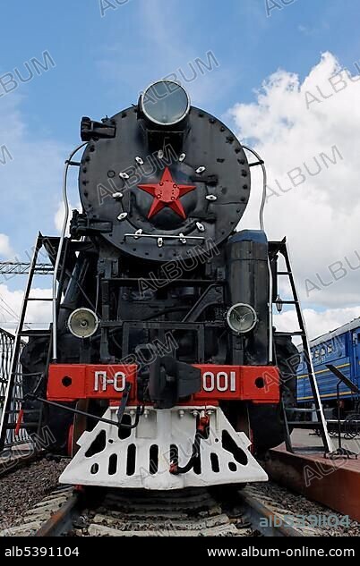 Soviet steam locomotive P-0001 Pobeda Victory, built in 1945.
