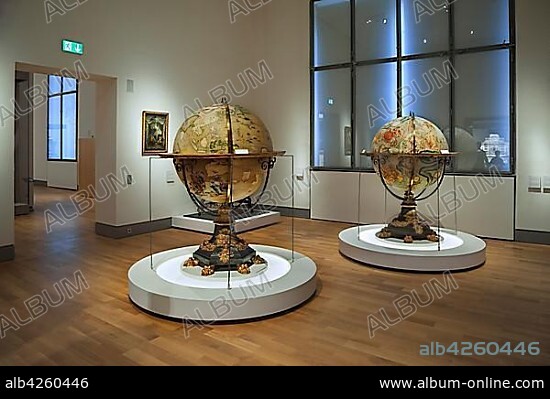 Earth and Sky Globe by Vicenzo Coronelli, Venice 1688 and 1692, acquired by Max Emanuel 1696, National Museum, Munich, Upper Bavaria, Bavaria, Germany, Europe.