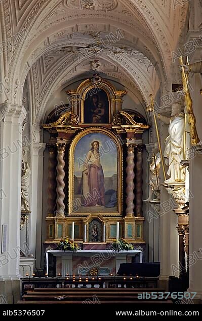 Interior, St. Andreas Church, Duesseldorf, North Rhine-Westphalia, Germany, Europe.