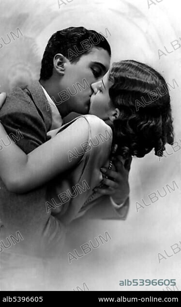 Couple, lovers, man kisses woman, around 1920, Germany, Europe.