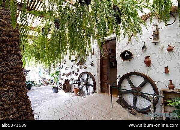 Courtyard of the Museum de Piedra, Museo de Piedra, Ingenio, Gran Canaria, Canary Islands, Spain, Europe.