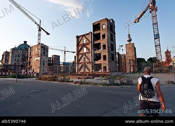 Ruins of the Palast der Republik, Palace of the Republic, Berlin, Germany, Europe.