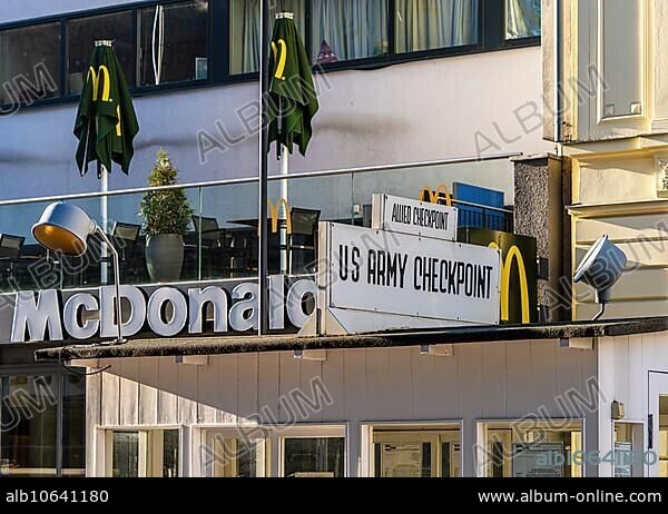 Mc Donald branch at the former US checkpoint in Kreuzberg, Berlin-Friedrichstraße, Berlin, Germany, Europe.