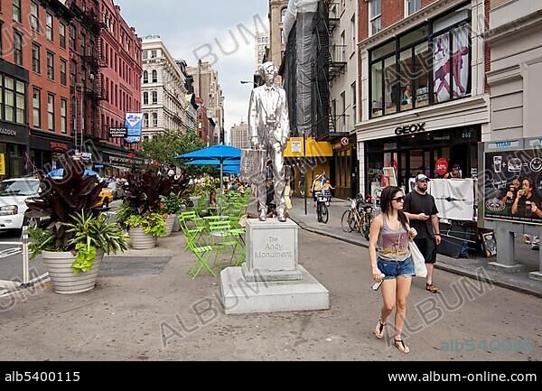 Andy Warhol Monument, Broadway, Union Square, New York City, USA, North America.