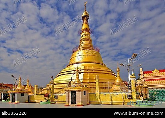 Botataung pagoda at Yangon, Rangoon, Myanmar, Burma, Asia.