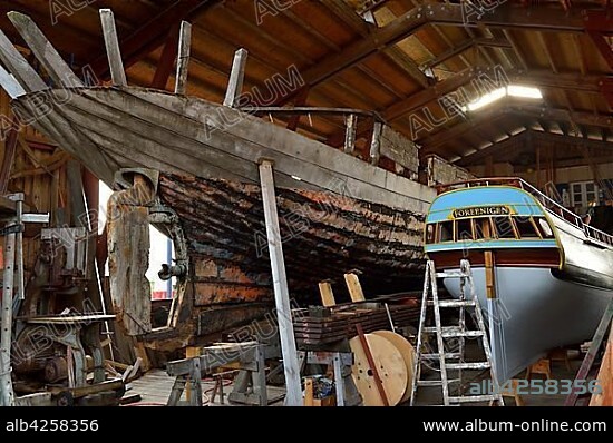 Museumswerft, Shipyard Museum, Historic Waterfront, Flensburg, Schleswig-Holstein, Germany, Europe.