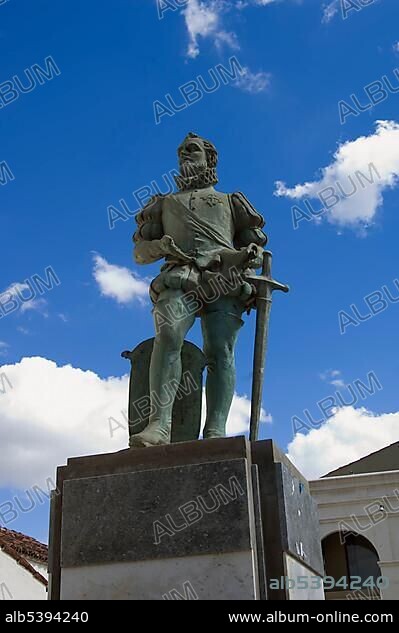 Statue of Don Francisco de Toledo, former viceroy of Peru, Salta, Argentina, South America.
