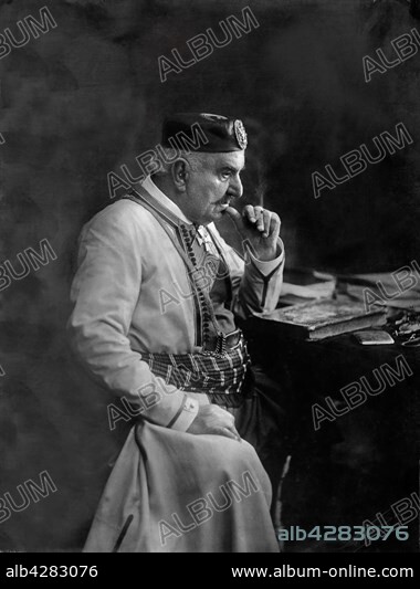 Nikola I Petrovic-Njegos (1841-1921), King of Montenegro from 1841 to 1918.. c.1915. . Taponier Photo. Nicholas I of Montenegro (1841-1918).