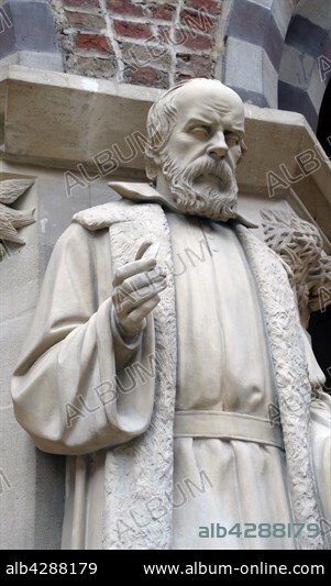 Statue of Galileo Galilei (1564-1642) Italian astronomer, physicist, engineer, philosopher, and mathematician[4] who played a major role in the scientific revolution during the Renaissance. Dated 2009.