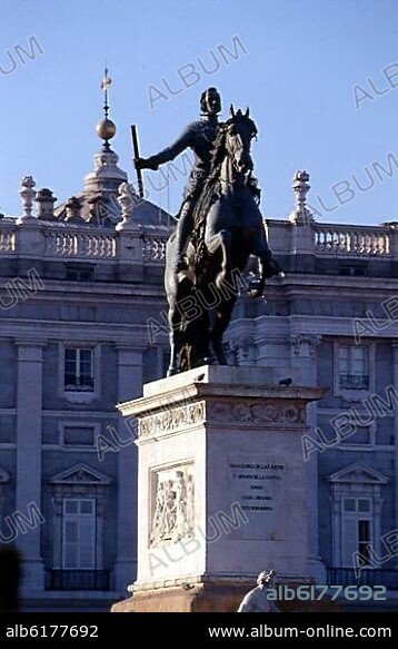 PIETRO TACCA. ESTATUA ECUESTRE DE FELIPE IV - SIGLO XVII.