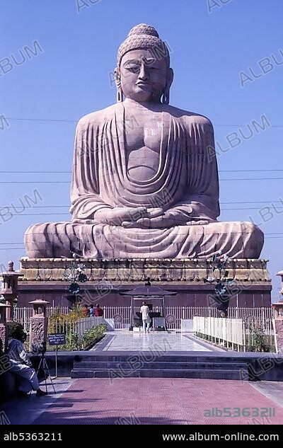 80 feet Buddha statue in Bodh Gaya in Bihar, India, Asia.