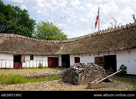 Old farm, the Funen Village open air museum, Odense, Denmark, Europe.