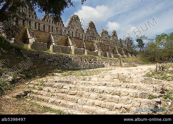 Uxmal, UNESCO World Heritage Site, El Palomar, The Pigeon-House Cluster, Yucatan, Mexico, Central America.
