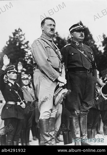 Hitler with S.A. stabschef, Ernst Röhm. 1933/1934. Germany.