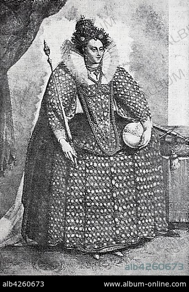 Elizabeth I, 7 September 1533, 24 March 1603, Queen of England and Ireland, woodcut, England.
