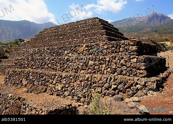 Pyramids in Parque Ethnografica de Guimar, Guimar, Tenerife, Canary Islands, Spain, Europe.