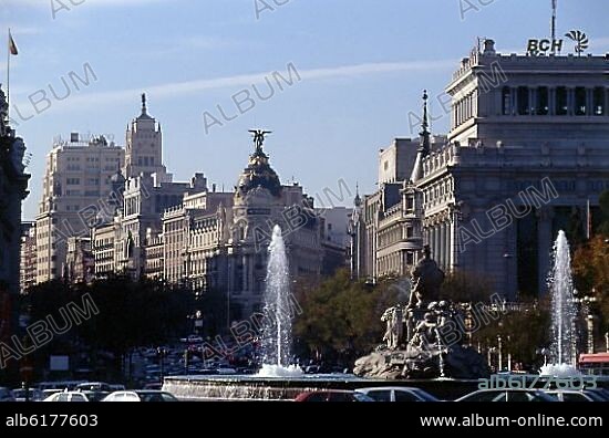 FRANCISCO GUTIERREZ ARRIBAS Y ROBERTO MICHEL. FUENTE DE CIBELES REALIZADA ENTRE 1777 Y 1782 SITUADA EN LA PLAZA QUE LLEVA SU NOMBRE DESDE 1895.