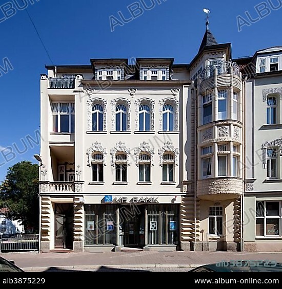 Residential building, Art Nouveau style, Eisenach, Thuringia, Germany, Europe, PublicGround, Europe.