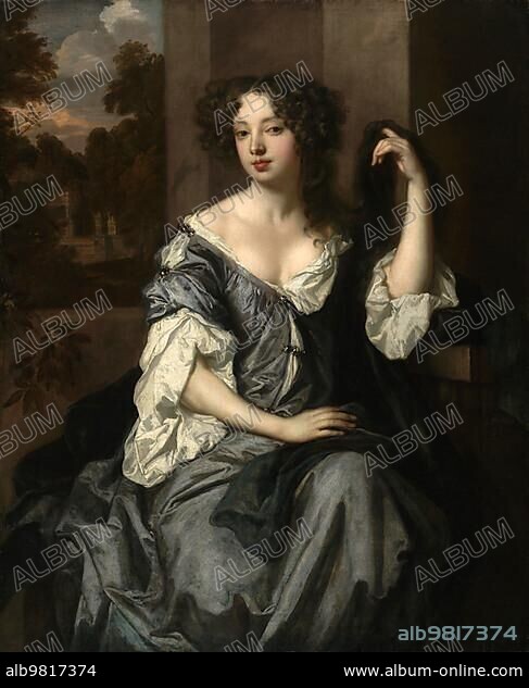 Louise Renee de Penancoet de Kerouaille; Duchess of Portsmouth (1649 to 1734); was one of the mistresses of Charles II of England and lady-in-waiting to Henrietta Anne Stuart; Duchess of Orleans; Historical; digitally restored reproduction from an original of the period.
