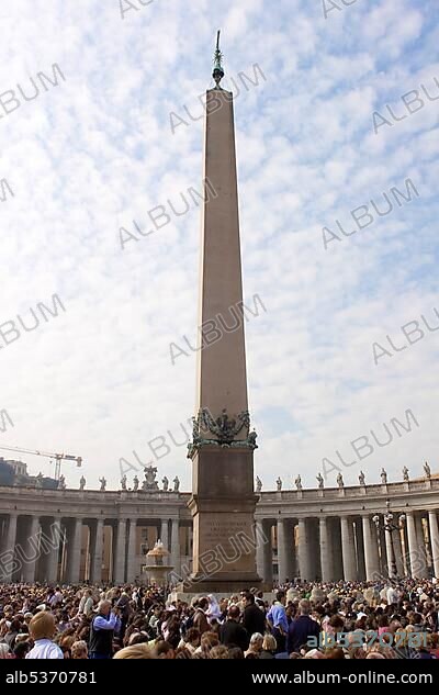 Egyptian obelisk at Saint Peters Square, Vatican Rome Italy Europe.
