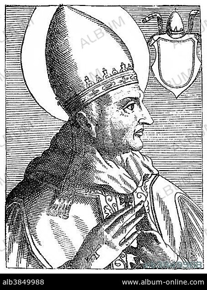 Pope Zosimus, historical illustration.