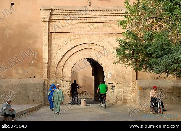 Oriental gate to kasbah quarter Saadian gate Taroudant Morocco.
