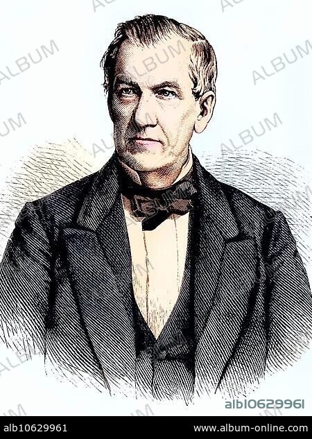 Johann Eduard Erdmann, 1805, 1892, a German professor of philosophy and writer, ca. 1889, Historical, digitally restored reproduction from a 19th century original, a German professor of philosophy and writer, Historical, digitally restored reproduction from a 19th century original