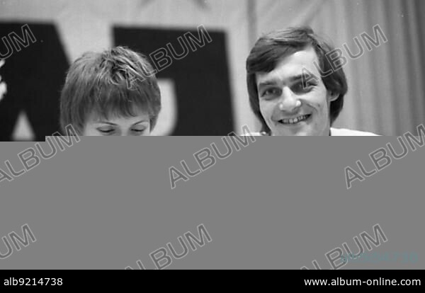 The 6th Federal Congress of the DKP-affiliated Socialist Workers' Youth Germany (SDAJ) on 5 May 1979 in Hamburg. Werner Stürmann and Vera Achenbach, Germany, Europe.