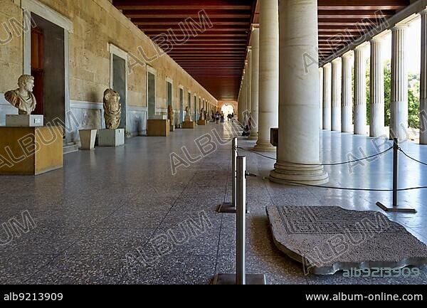 Athens Greece. The Stoa of Attalos at the Ancient Agora.