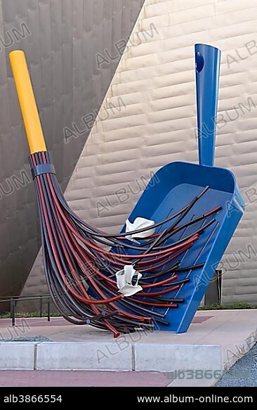 "Big Sweep", sculpture by Coosje van Bruggen and Claes Oldenburg, Denver Art Museum, Civic Center Cultural Complex, Denver, Colorado, USA, PublicGround, North America.