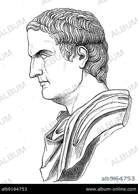Marcus Antonius, 83 BC 30 BC Known as Mark or Marc Antonius, was a Roman politician and general, History of Ancient Rome, Roman Empire, Italy, digitally restored reproduction from a 19th century original, Europe.