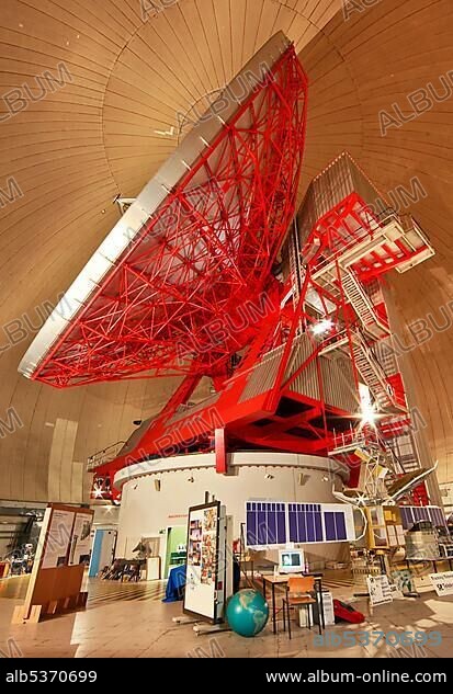 Antenna 1, Radom, satellite model, museum, Raisting earth station, Upper Bavaria, Bavaria, Germany, Europe.