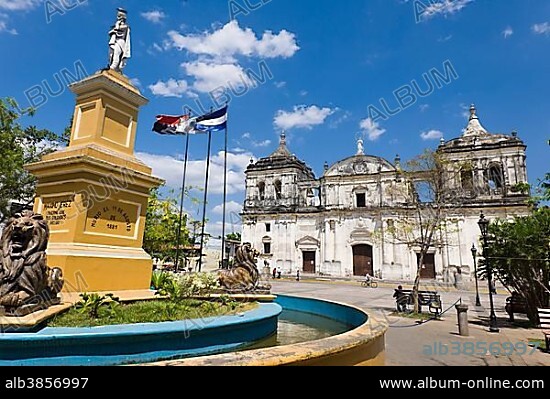 The Cathedral at Parque Central, León, Nicaragua, Central America.