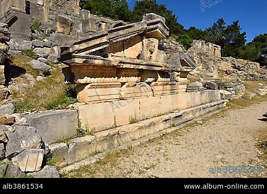 Eastern necropole, archaeological site of Arykanda, Lycia, Antalya Province, Turkey, Asia.