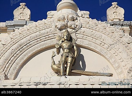 Sculptural details at the Thiru Murugan Temple, Montreal, Quebec Province, Canada, North America.