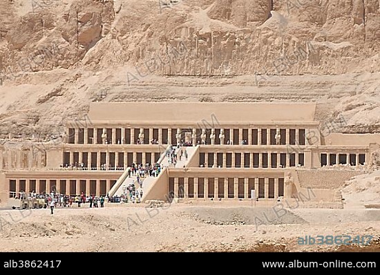 Mortuary Temple of Queen Hatshepsut, Luxor Temple Complex, UNESCO World Heritage site, Thebes, Luxor, Luxor Governorate, Egypt, Africa.