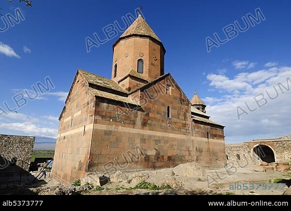 Historic Armenian Orthodox church at Khor Virap monastery, Armenia, Asia.