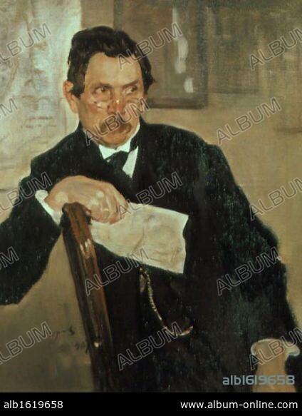 Portrait of A. V. Kasianov by Valentin Aleksandrovic Serov, 1907, 1865-1911, Russia, Tomsk, Tomsk Regional Arts Museum.